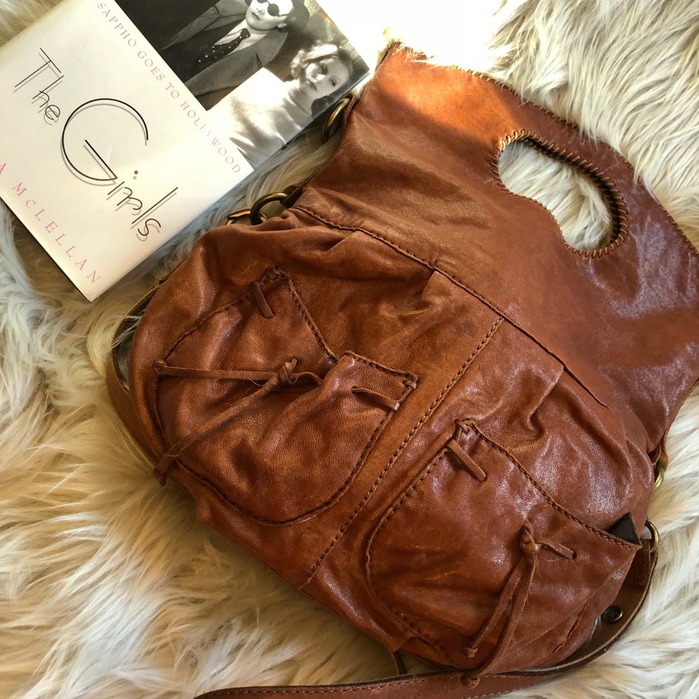 LUCKY BRAND ITALIAN LEATHER BROWN CROSSBODY BAG